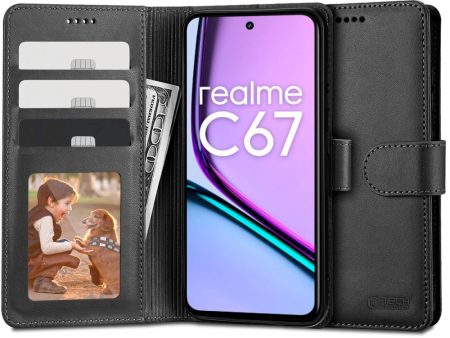 Realme C67 (4G) Tech-Protect Wallet m. Pung - Sort Discount