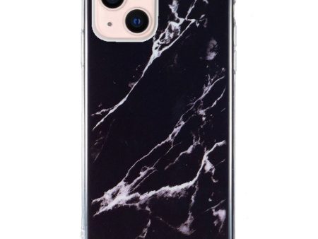 EIDERWOOD iPhone 13 Mini Fleksibel Plastik Bagside Cover m. Marmor Print - Sort For Discount