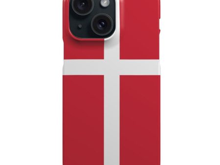 EIDERWOOD iPhone 15 Hård Plastik Cover - Danmarks Flag Online