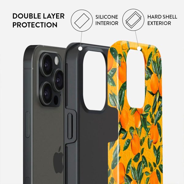 Burga iPhone 15 Pro Tough Fashion Case - Orange Lemonade Online now