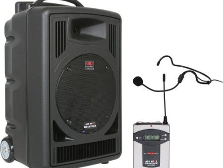 Galaxy Audio TV8 Traveler Series 120W PA System with Single UHF Receiver and Bodypack Transmitter and Headset Microphone Online