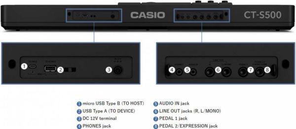 Casio CTS500 61-Key Portable Keyboard Touch Response 800 Tones Online now