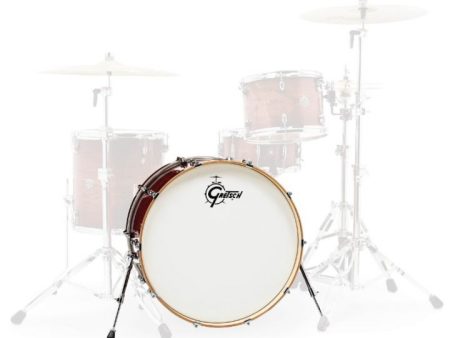 Gretsch Drums CT1-1424B-GCB Catalina Club Bass Drum (Gloss Crimson Burst) - 24  x 14  Fashion