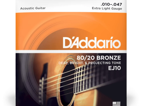 D Addario EJ10 80 20 Bronze Extra Light 10-47 Cheap