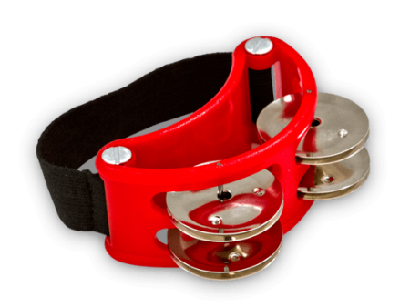 Latin Percussion LP188 Foot Tambourine (Red) Online Sale