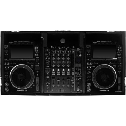 Odyssey 810141 Industrial Board Glide-Style Universal Case for 12  DJ Mixer and Two Pioneer CDJ-3000 (Black on Black) Hot on Sale