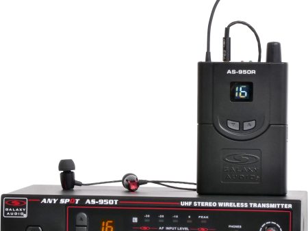 Galaxy Audio AS-950 16 Channel Stereo Wireless Personal In-Ear Monitor System on Sale