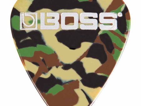 Boss BPK-12-CM Celluloid Guitar Picks Camo Medium 12 pcs For Sale