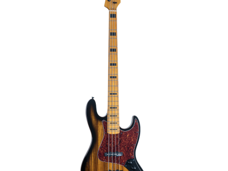 Michael Kelly MKE4PZBMRU Vintage Element 4 Electric Bass - Zebra Burst For Discount