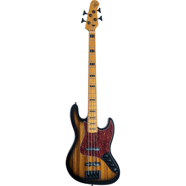 Michael Kelly MKE4PZBMRU Vintage Element 4 Electric Bass - Zebra Burst For Discount