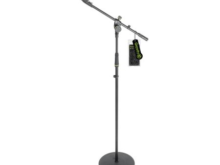 Gravity GR-GMS2322B Microphone Stand w  Round Base And 2-Point Adjustment Telescoping Boom Long Online Hot Sale