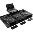 Odyssey 810141 Industrial Board Glide-Style Universal Case for 12  DJ Mixer and Two Pioneer CDJ-3000 (Black on Black) Hot on Sale