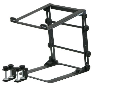 Odyssey LSTANDM - Black L Stand Mobile Folding Laptop Gear Stand with Table Case Clamps Online now