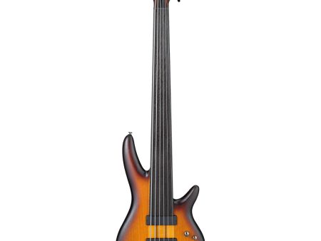 Ibanez SRF706BBF SR Series 6 String - Fretless Electric Bass with Bartolini Pickups - Brown Burst Flat Fashion