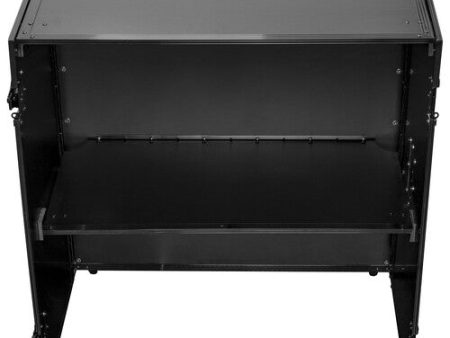 Odyssey 33 Wide x 36  Tall 2-Tier DJ Fold-Out Stand - Black Online Hot Sale