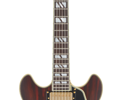 D Angelico DELUXE MINI DC Series Semi Hollow-Body Electric Guitar (Satin Brown Burst) For Sale