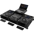 Odyssey 810141 Industrial Board Glide-Style Universal Case for 12  DJ Mixer and Two Pioneer CDJ-3000 (Black on Black) Hot on Sale