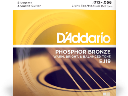 D Addario EJ19 Phosphor Bronze Blugrass L-Top H-Btm 12-56 Cheap