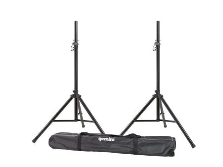 Gemini ST-PACK 74  Dual Speaker Stand with Carry Case, 200 Lbs Per Stand Supply