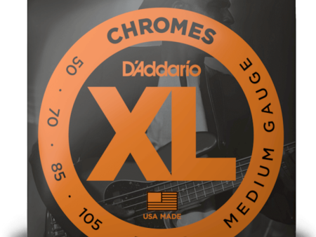 D Addario ECB82 Chromes Flat Wound LONG SCALE 50-105 For Sale