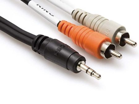 Hosa CMR-215 3.5mm To Dual RCA Male Stereo Audio Cable - 15 Foot For Sale