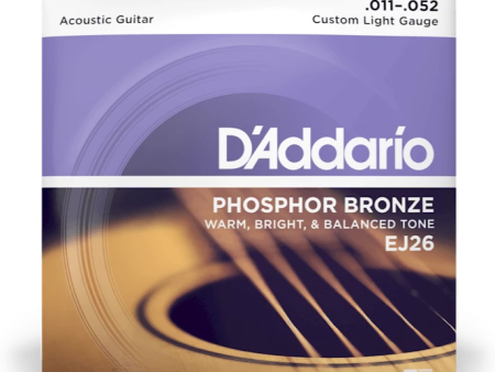 D Addario EJ26 Phosphor Bronze CUSTOM LIGHT 11-52 Online Hot Sale