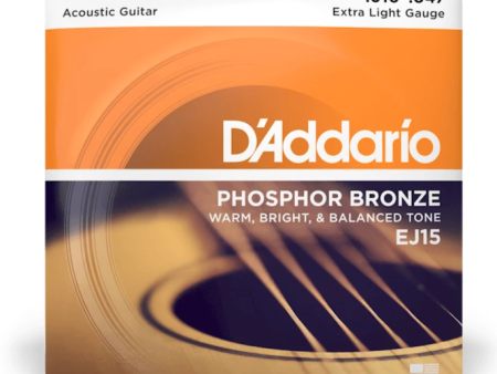 D Addario EJ15 Phosphor Bronze Extra Light 10-47 Discount