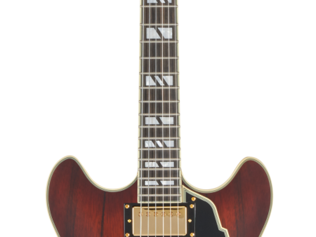 D Angelico DELUXE DC Semi Hollow-Body Electric Guitar (Satin Brown Burst) Hot on Sale