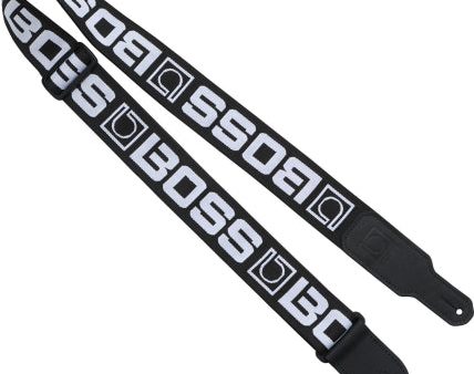 Boss BSM-20-BW Monogram Guitar Strap - Black White For Cheap