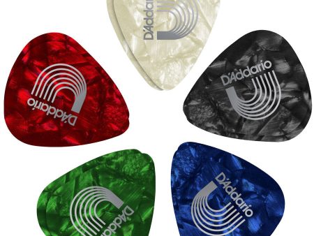 D Addario 1CAP4-10 Classic Pearl Celluloid Guitar Pick Assortment - Medium, 10 Pack Hot on Sale