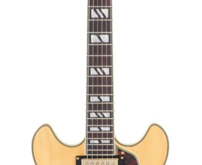 D Angelico DELUXE MINI DC Series Semi Hollow-Body Electric Guitar (Satin Honey) Cheap