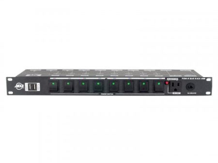 American DJ POW-R-BAR-RACK-USB 19  Rackmount Power Strip Online