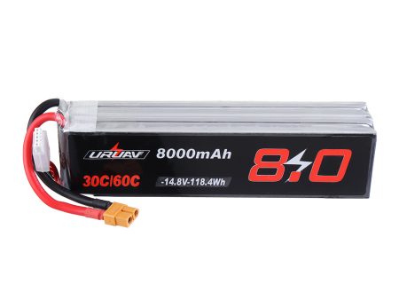 URUAV 14.8V 8000mAh 30 60C 4S Lipo Battery XT60 Plug for RC Quadcopter FPV Drone For Cheap